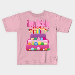 Happy Birthday Cake Kids T-Shirt